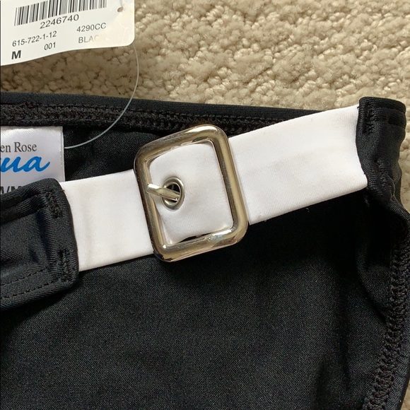 NEW La Vie En Rose black/white bikini bottom M - Picture 3 of 6